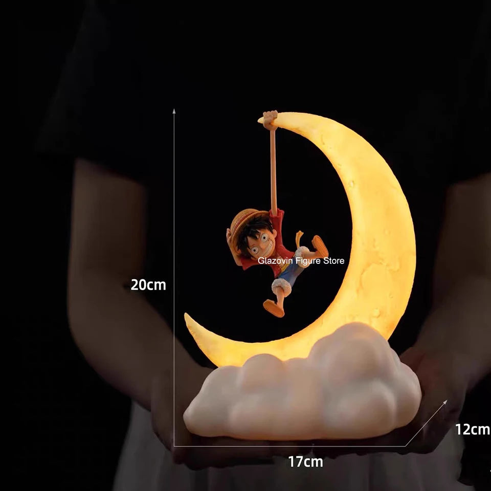 Original Genuine Banpresto One Piece 20cm Luffy With Lamp Action Figure Cute Collectible Model Doll Toys Gifts Wholesale