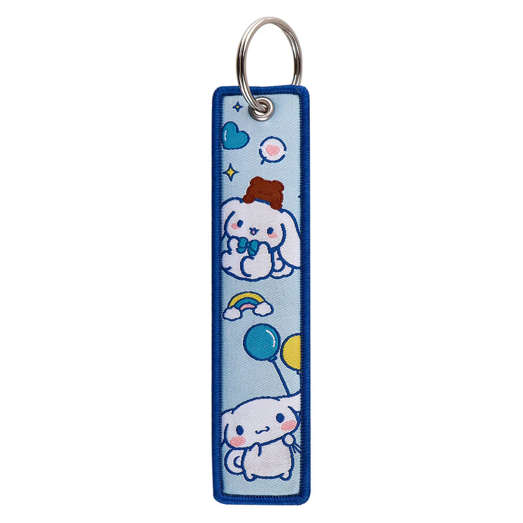 Sanrio Hello Kitty Melody Kuromi Embroidery KeyChain Key Tag Cars Backpack Chaveiro Keychain Keyring Accessories Toy Gift