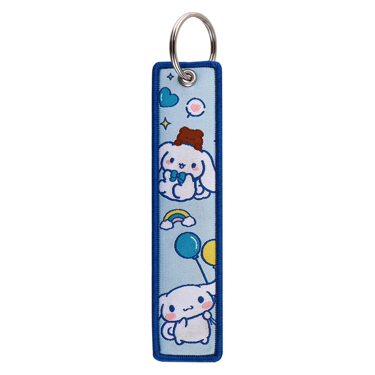 Sanrio Hello Kitty Melody Kuromi Embroidery KeyChain Key Tag Cars Backpack Chaveiro Keychain Keyring Accessories Toy Gift