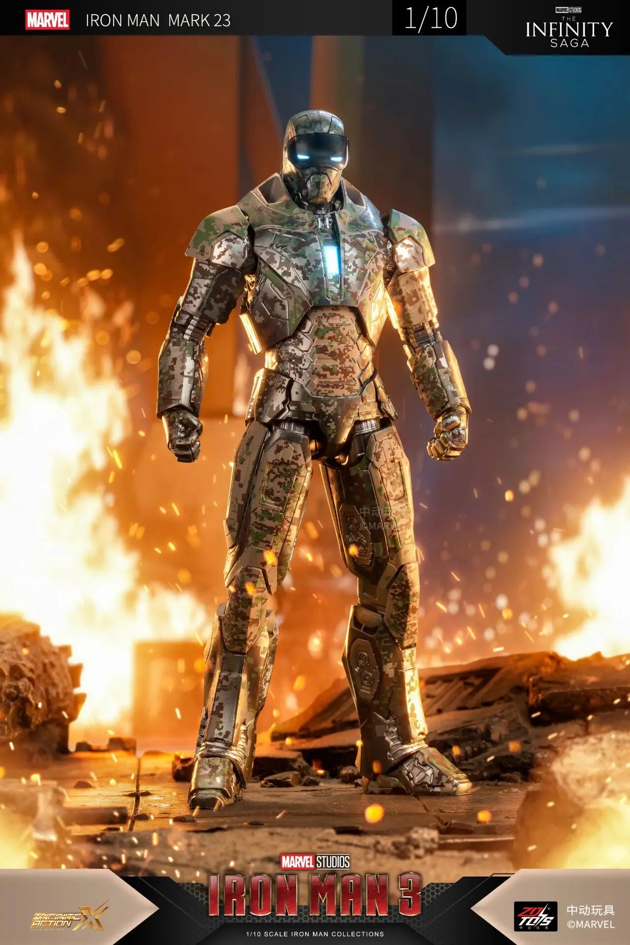 ZD Toys Marvel Avenger Iron Man Mark23 Shades Action Figure Collections Gift