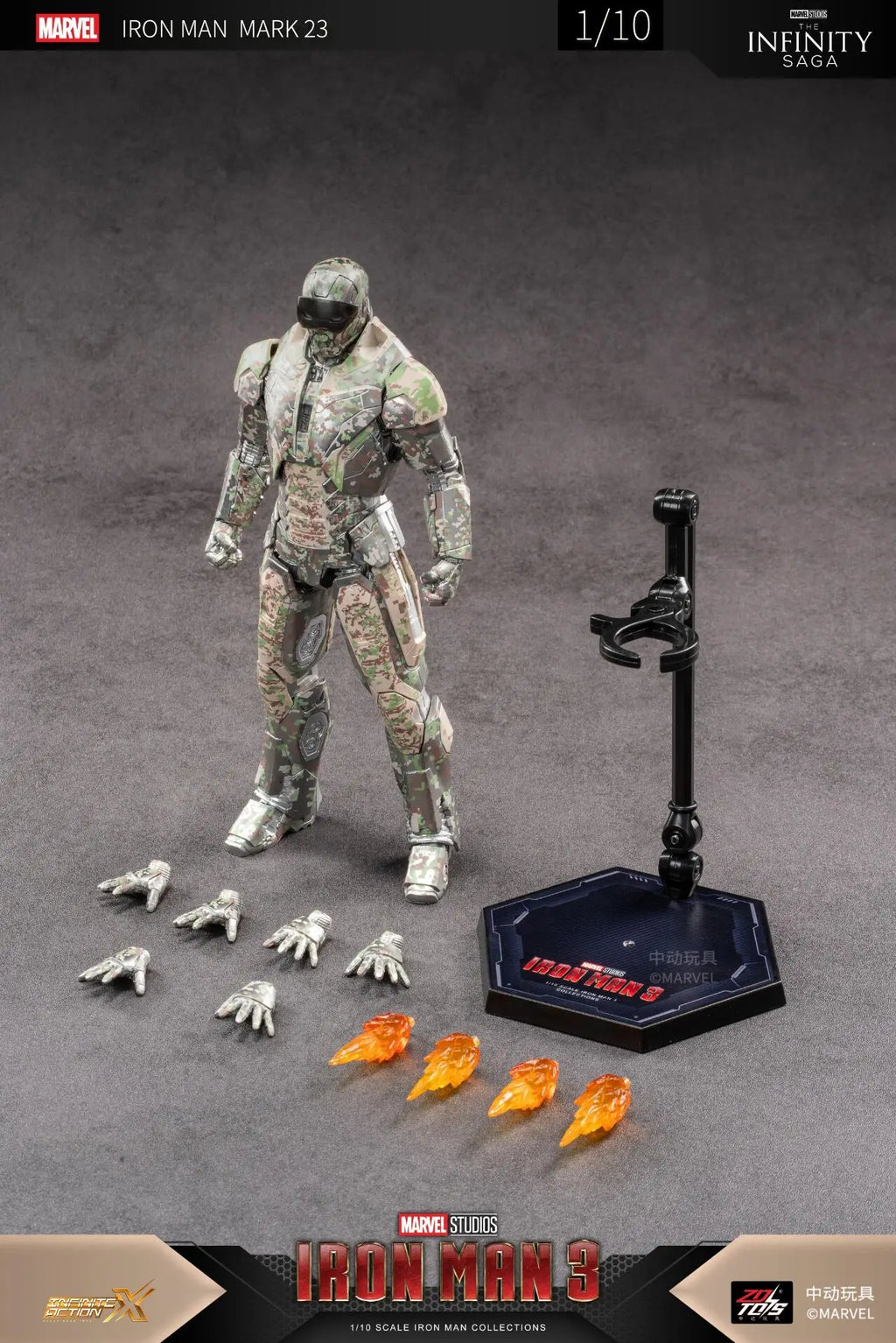 ZD Toys Marvel Avenger Iron Man Mark23 Shades Action Figure Collections Gift