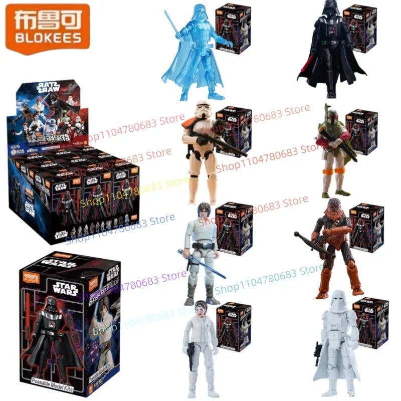 BLOKEES  Star Wars Version 2 DARTH VADER Stormtroopers Boba Fett Building Blocks Assembly Model Ornament Toy Action Figure Gift