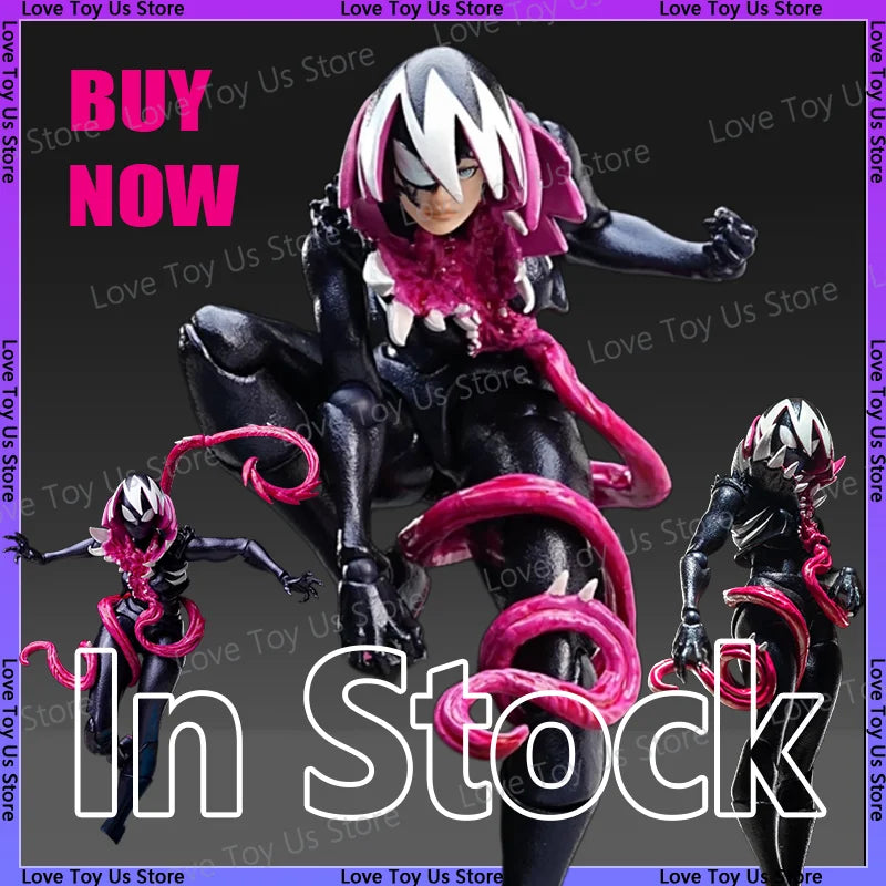 Venom Gwen Action Figures Anime Figurine Kaiyodo Amazing Yamaguchi Revoltech Statue Ko Model Gk Collection Kid Toy Gift