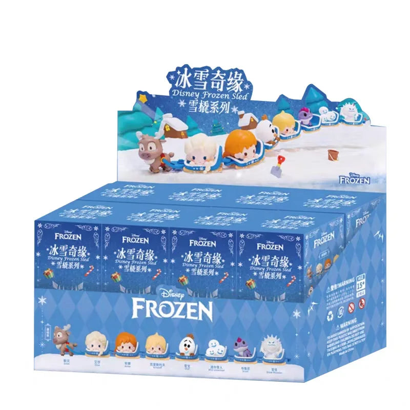Frozen Elsa Anna Olaf Anime Peripherals Kawaii Cute Q Edition Surprise Blind Box Toy Tabletop Decoration Ornaments Holiday Gifts