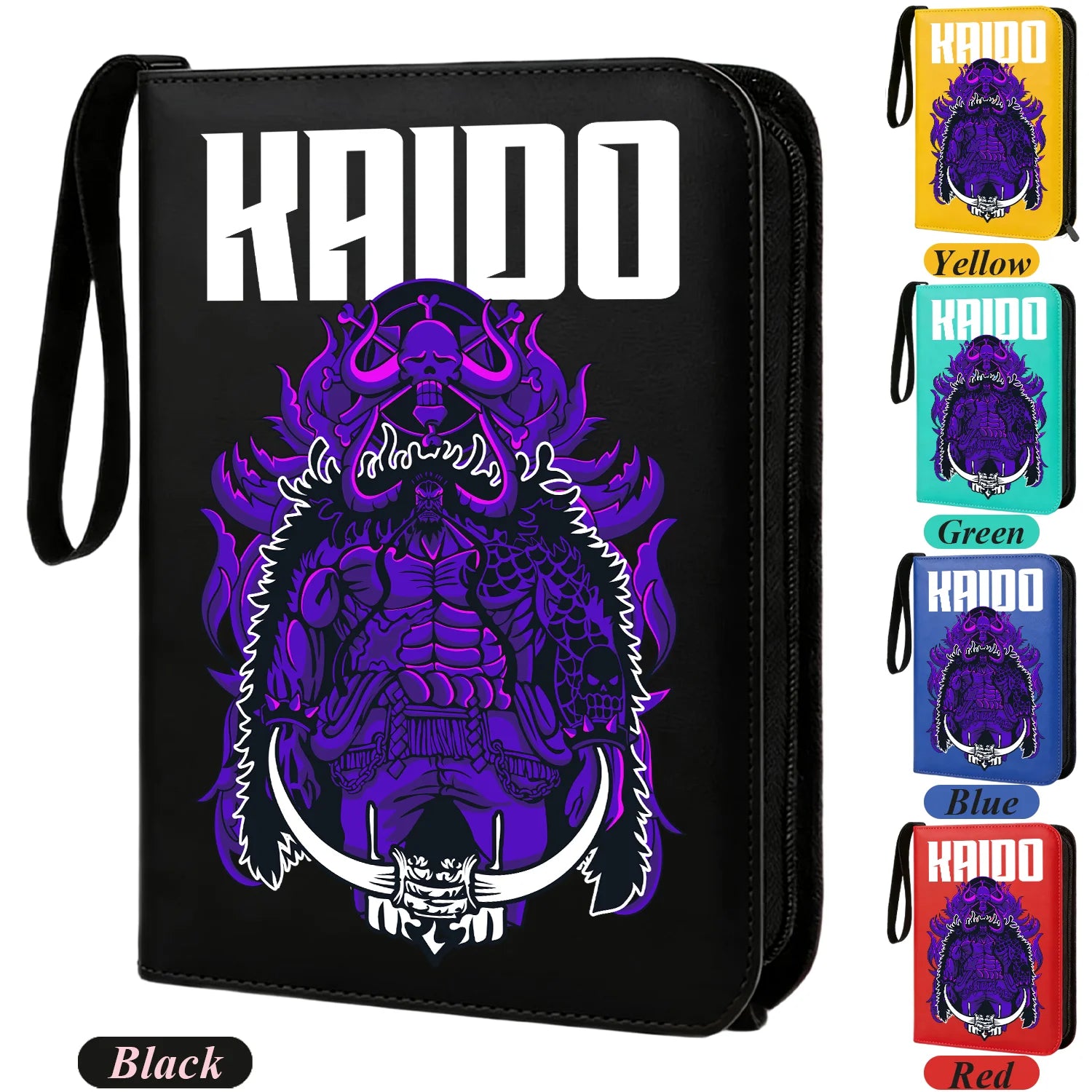ONE PIECE Card Album Anime Collectible Book Binder 4 Card Slot Collectible Game Cards Binder Holder Zipper Gifts Toys