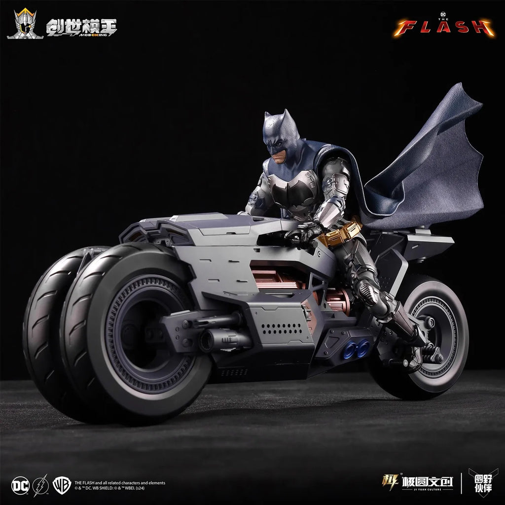 Modoking The Flash 1/12 Batman Ben Affleck Suit Motorcycle Batmobile Assembly Action Figure Collectible Toy Gift