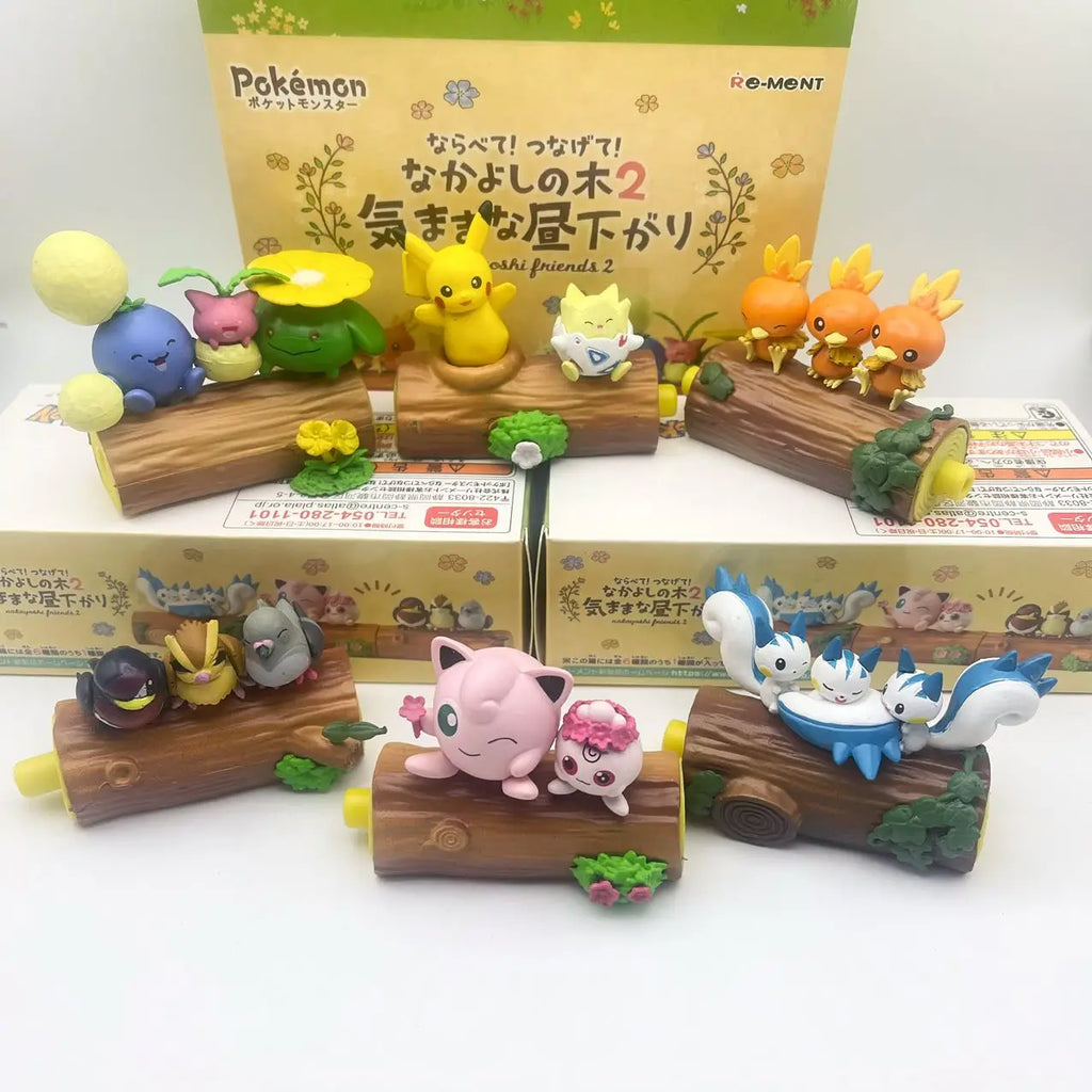 2025 Hot Toys Rement Pokemon Friendship Wood Pikachu Fat Ding Surprise Blind Box Desktop Decoration Children'S Birthday Gift Toy