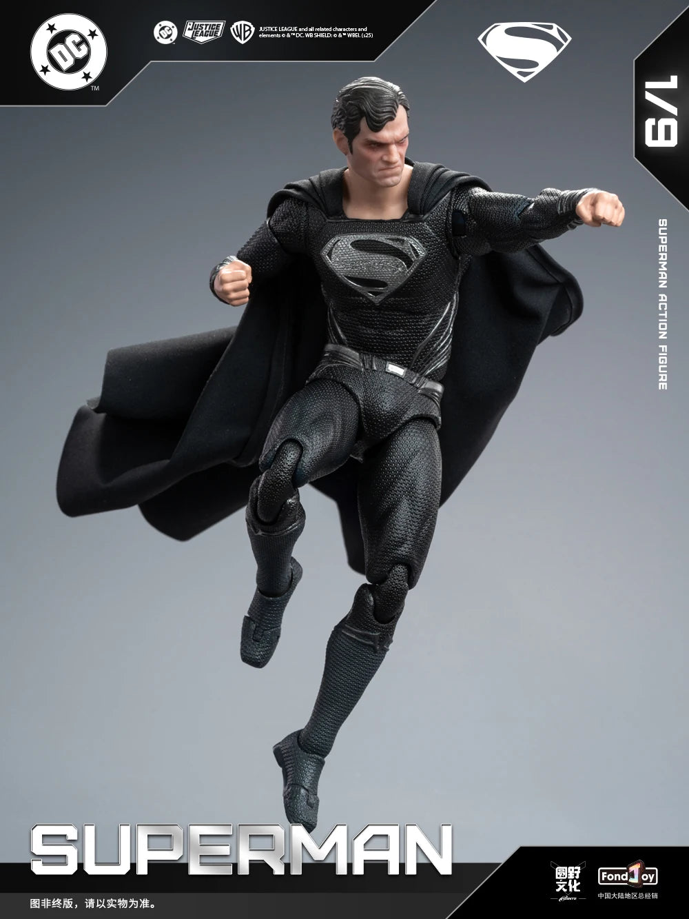 2025 Original Fondjoy David Corenswet Superman Action Figure 1/9 New SupermanFigure PVC Joint Movable Kid Toy Boy Gift