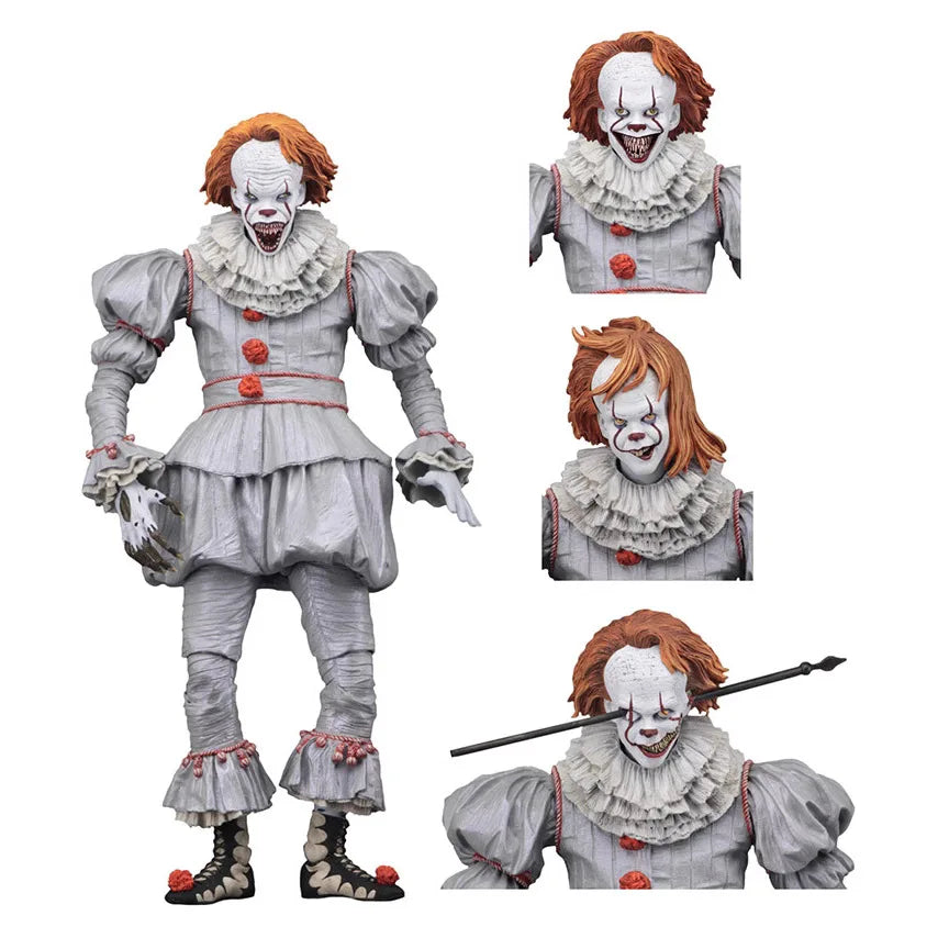 Neca Pennywise Joker Figure Stephen King'S It Pennywise Joker Clown Model Halloween Horror Toy Christmas Collect Hobbies Gifts