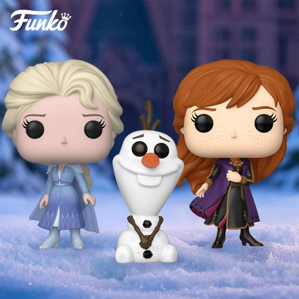 Frozen Series Elsa Action Figures Funko Pop Anime Disney Anna Olaf Figure Collectible Decoration Limited Edition Model Gifts