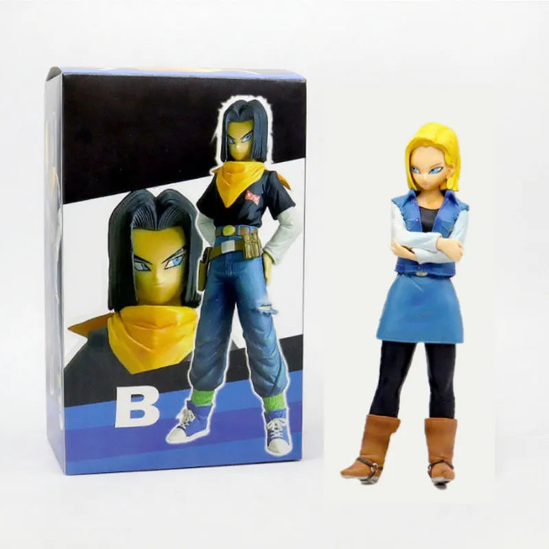 Anime Figurine Dragon Ball Z Android 17 18 Figure PVC Action Figures Statue Desktop Decoration Anime Peripheral Collection Toys