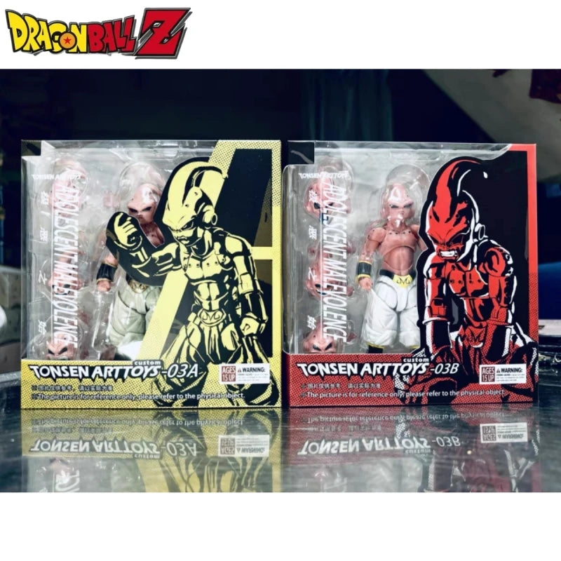 Genuine Dragon Ball Tonsenarttoys Custom S.H.Figuarts Shf Adolescent Malevolence Majin Buu Action Figures Model Birthday Gifts