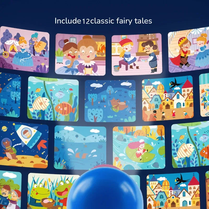 Story Projector With Night Light Flashlight Toy For Childen Sleeping Story Machine Luminous Toy Baby Early Learning Educational