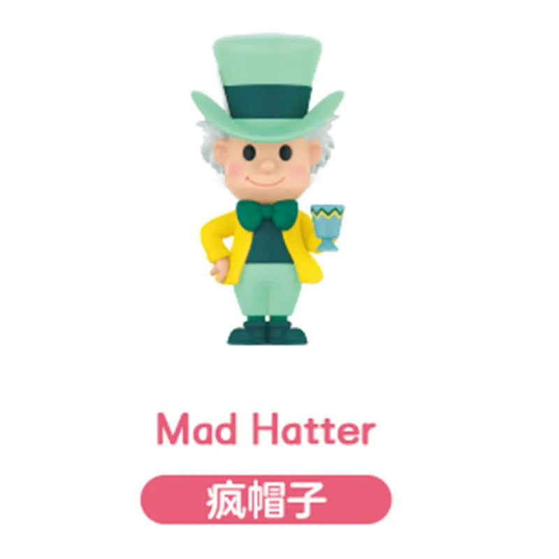 Disney Alice in Wonderland Mad Hatter Cheshire Cat Queen of Heart Tweedle Dee March Hare White Rabbit Action Figure Toys