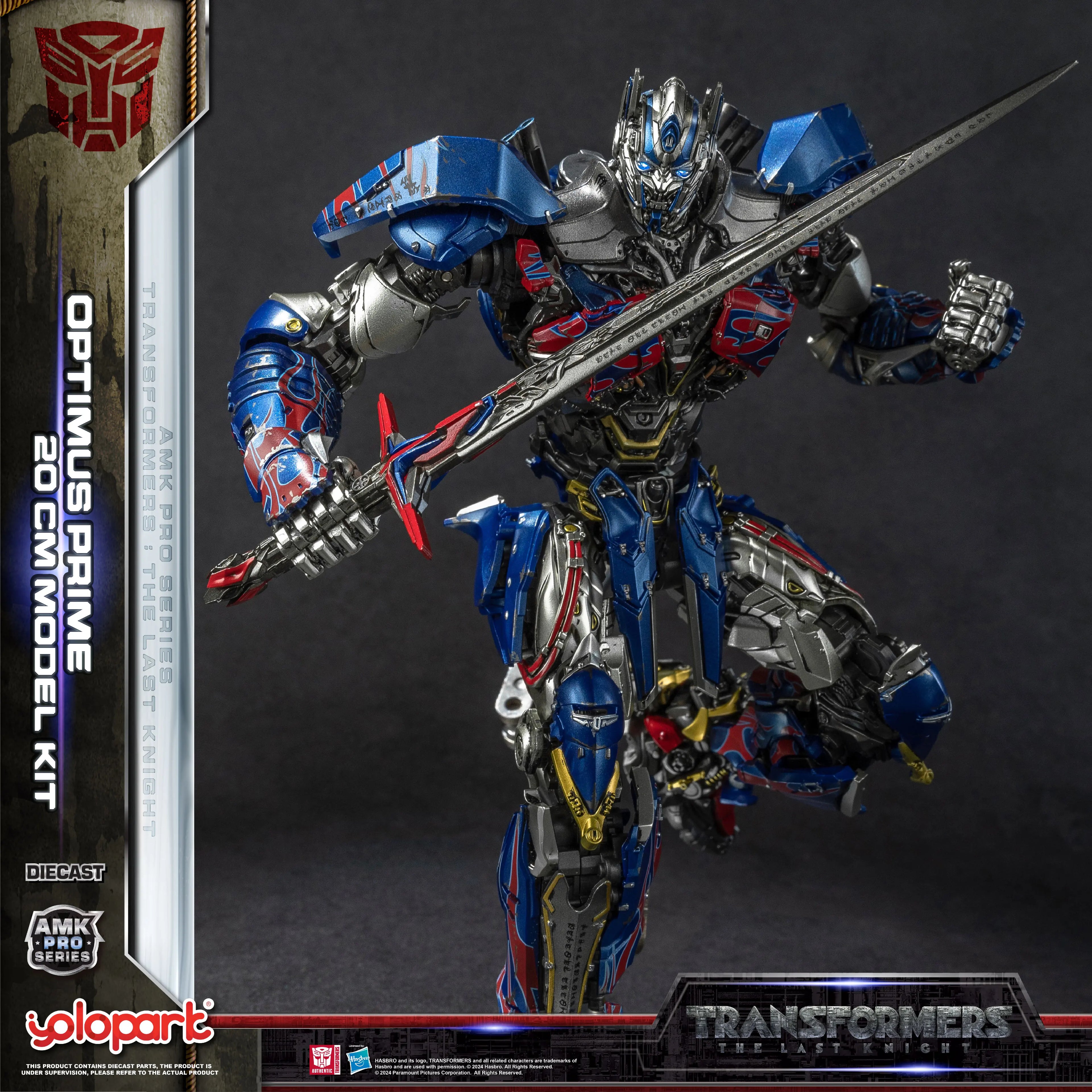 YOLOPARK Transformers Model: The Last Knight AMK PRO Series 20cm Optimus Prime Model Kit Action Figures Toy For Boy Men