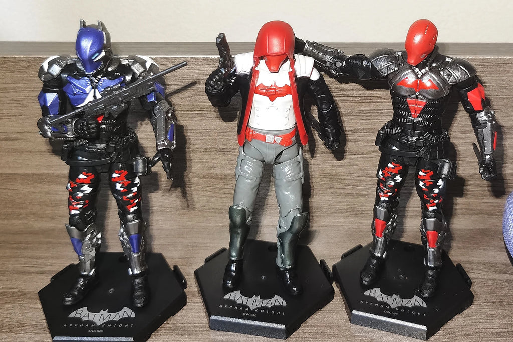 Batman Figure F5 Roundd Culture Batman Series Model Doll Arkham Knight Deathstroke Red Hood Desktop Model Toy Doll Festival Gift