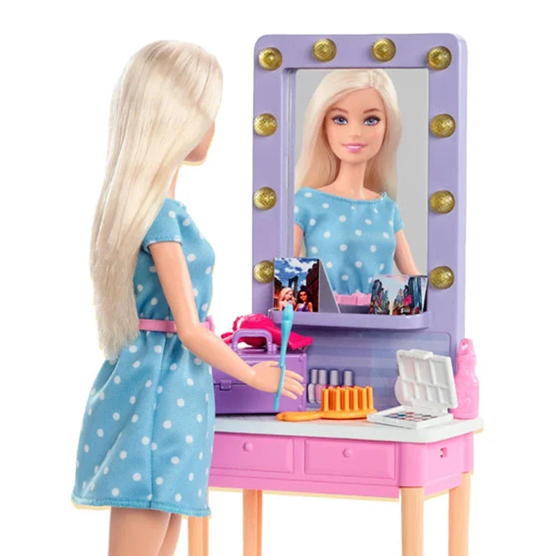 Barbie Big City Big Dream Malibu Backstage Dressing Room Social Toy Dolls for Girls Accessories Interaction Play House Gift