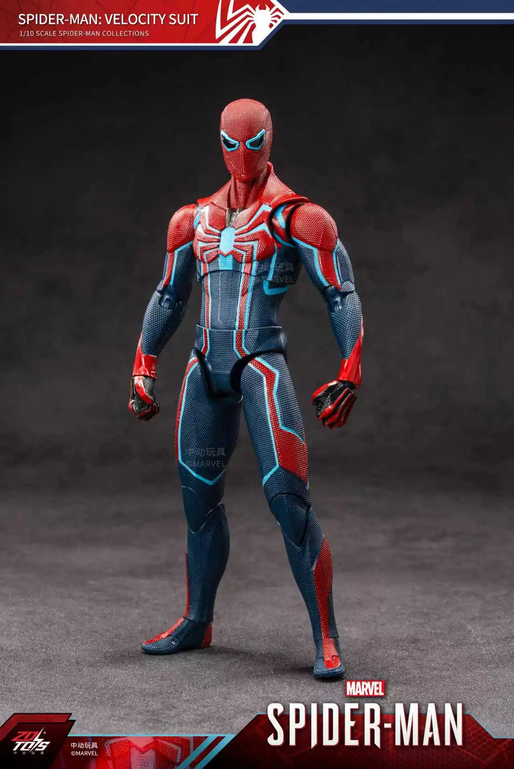 Marvel Avengers Spider-Man Speed Suit Action Figure Toy Display Case Poseable Model Figurine Collectible Birthday Gift
