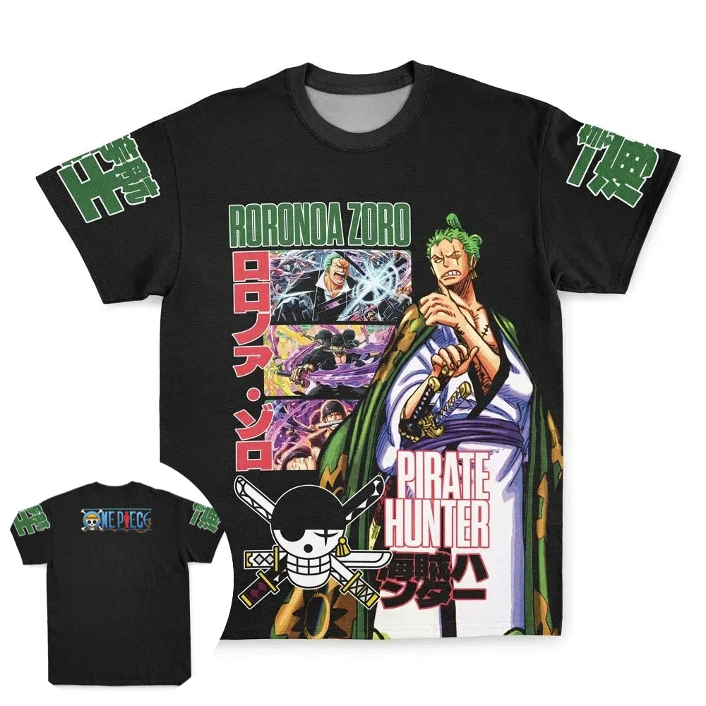 One Piece Men's and Women's T-shirt Vinsmoke Sanji Anime Tee Summer Spring New Boy's Short Sleeves Pullover Parent-child Outfits
