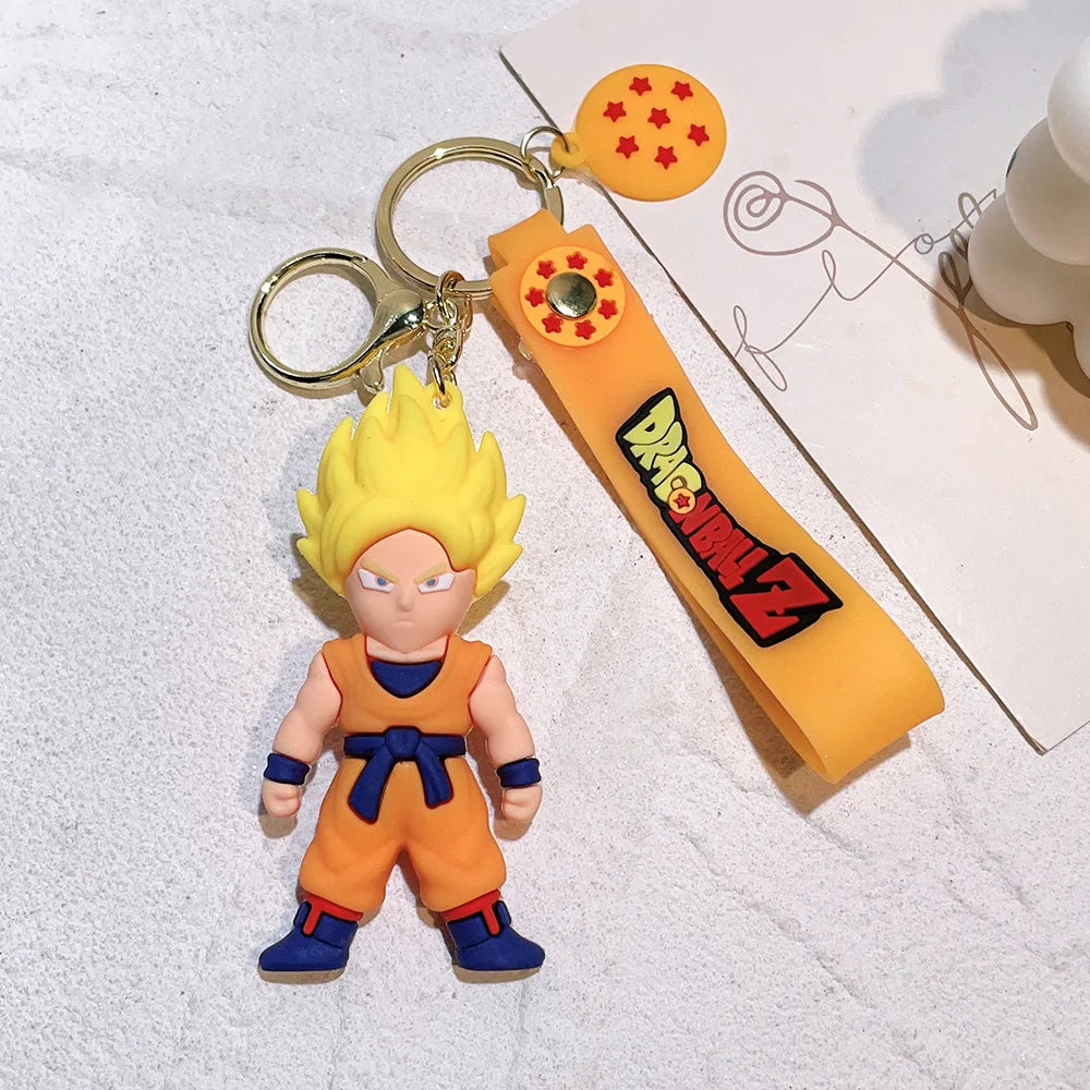 Dragon Ball Keychain Z Son Goku Vegeta Piccolo for Backpack Keyring Dragon Ball Cosplay Action Figures for Fans