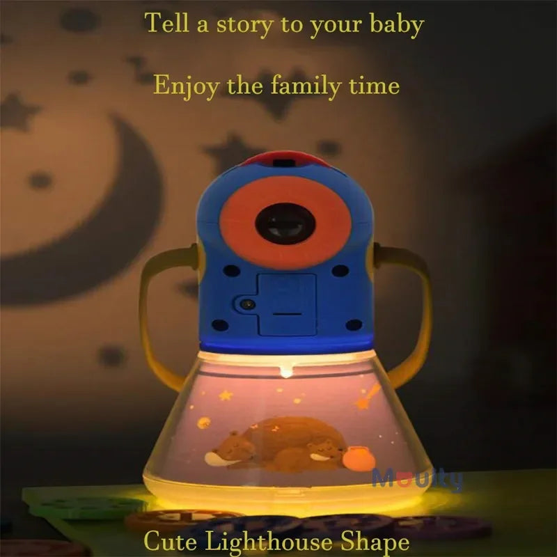 Story Projector With Night Light Flashlight Toy For Childen Sleeping Story Machine Luminous Toy Baby Early Learning Educational