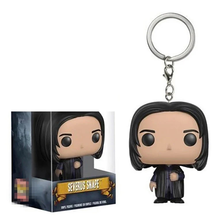 Funko POP Keychain Hermione Series Ginny Ron Hedwig Snape Fawkes Dementor Luna Pocket Pop Key Ring Chain Toy