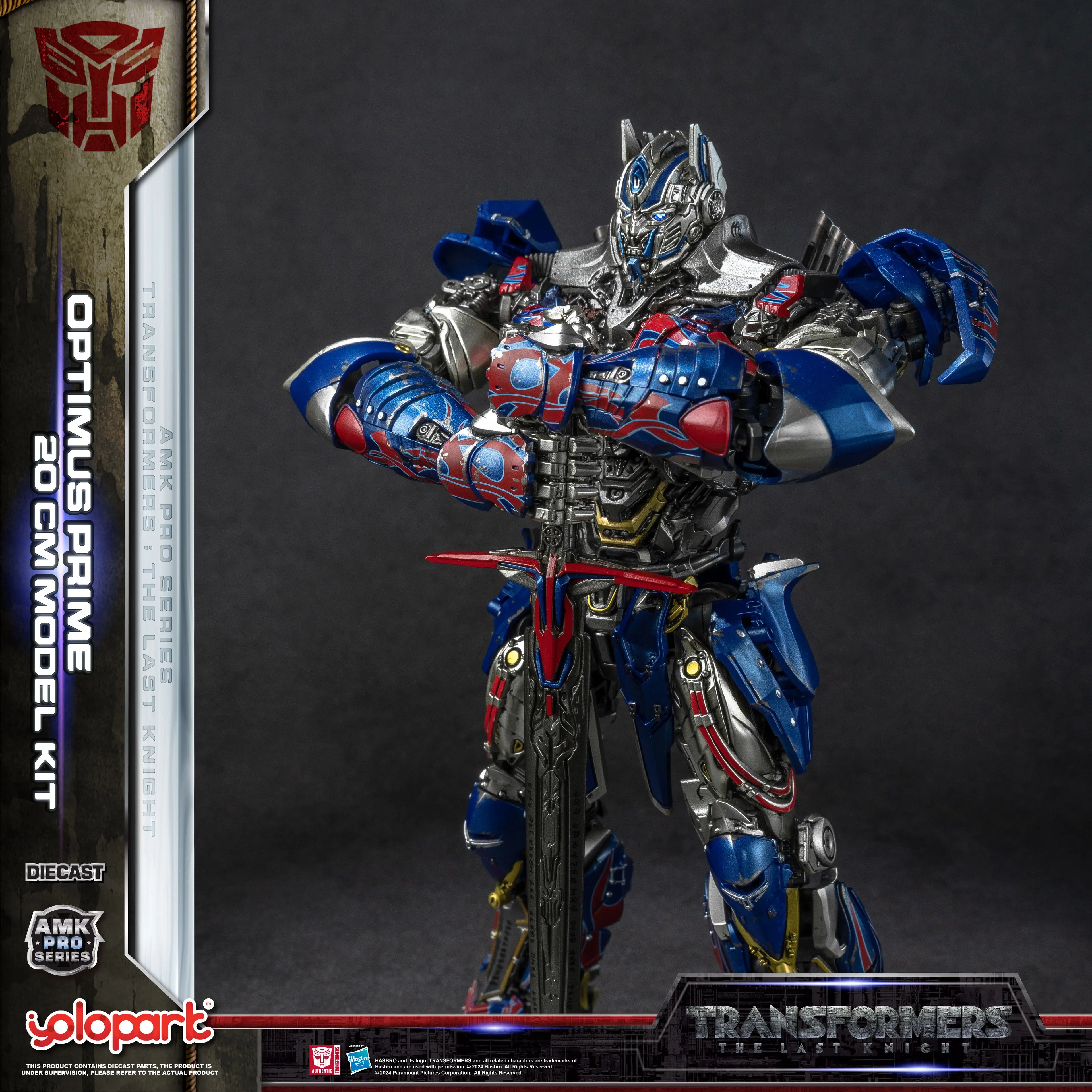 YOLOPARK Transformers Model: The Last Knight AMK PRO Series 20cm Optimus Prime Model Kit Action Figures Toy For Boy Men