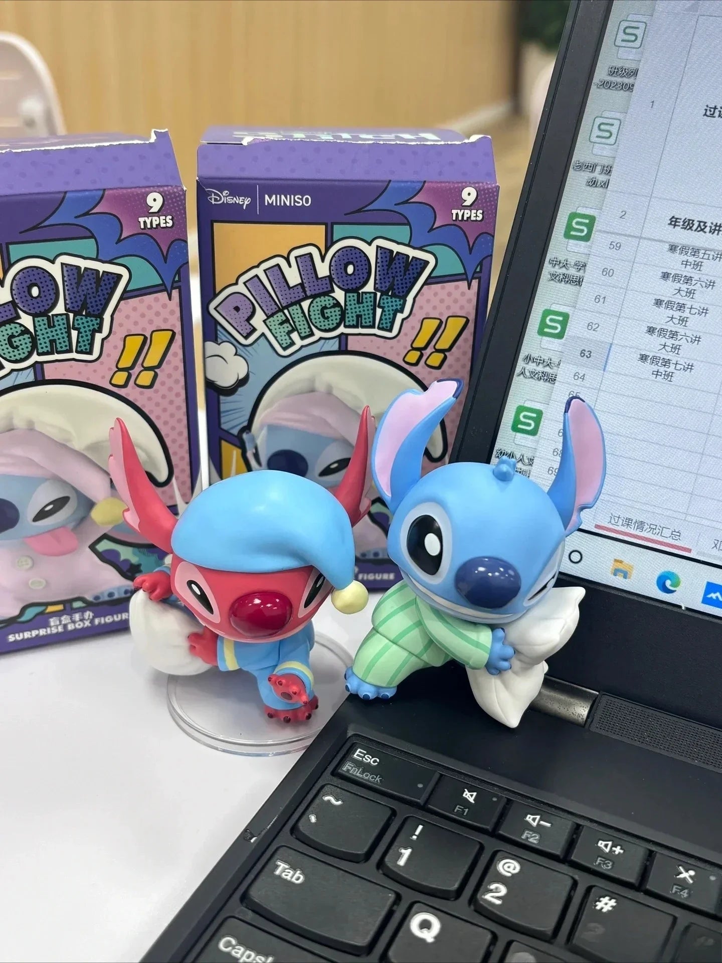 New Cartoon Disney Stitch Needle Pillow Battle Series Blind Box Action Figure Decor Ornament Cute Needle Doll Toy Birthday Gifts