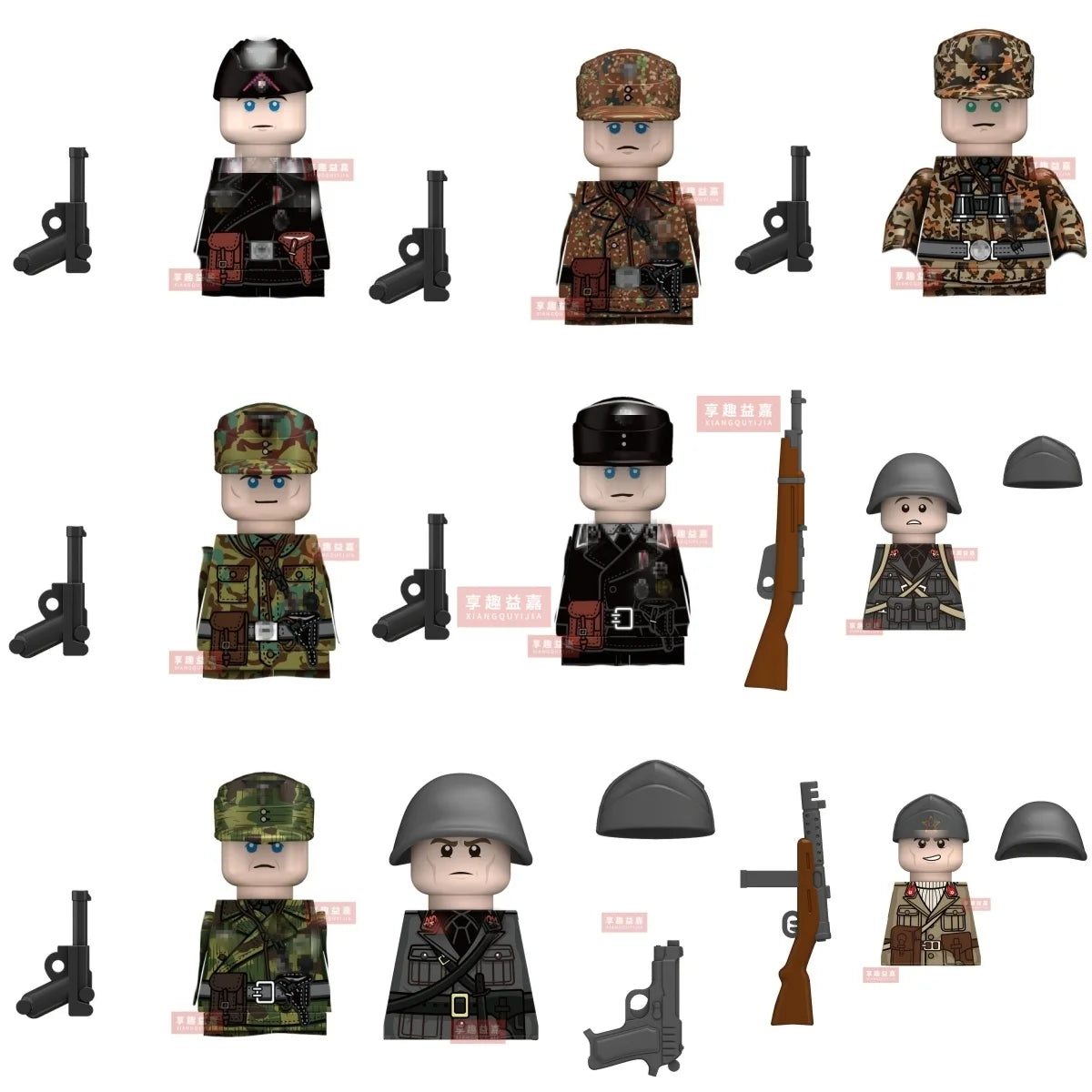 Boy Toys War II Army Soldiers Mini Military Weapons Model Small Particles Building Blocks Suits Childrens Birthday Gifts