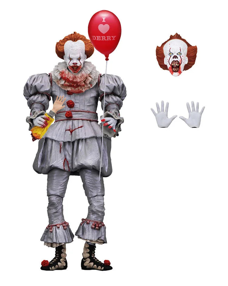 Neca Pennywise Joker Figure Stephen King'S It Pennywise Joker Clown Model Halloween Horror Toy Christmas Collect Hobbies Gifts