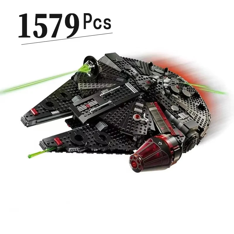 2026 New Moc 1579PCS Dark Falcon Millennium Collection Spacecraft Building Blocks 75389 DIY Model Set Children's Toy Gift