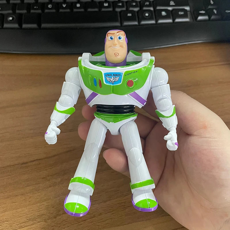 Disney Toy Story Buzz Lightyear Action Figure Toy Model Pixar Robot Doll For Children Birthday Gift Collectible Handmade Artwork
