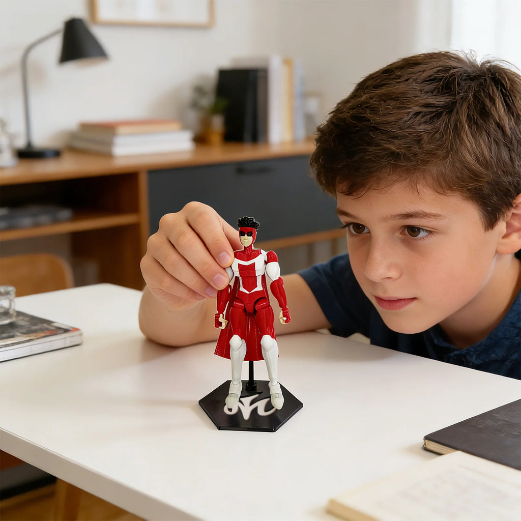 Multi-Joint Action Figure - Invincible T13 3D Printed Collectible with Base, Anti-Fall Joint Locks & UV-Resistant Coating Deskto