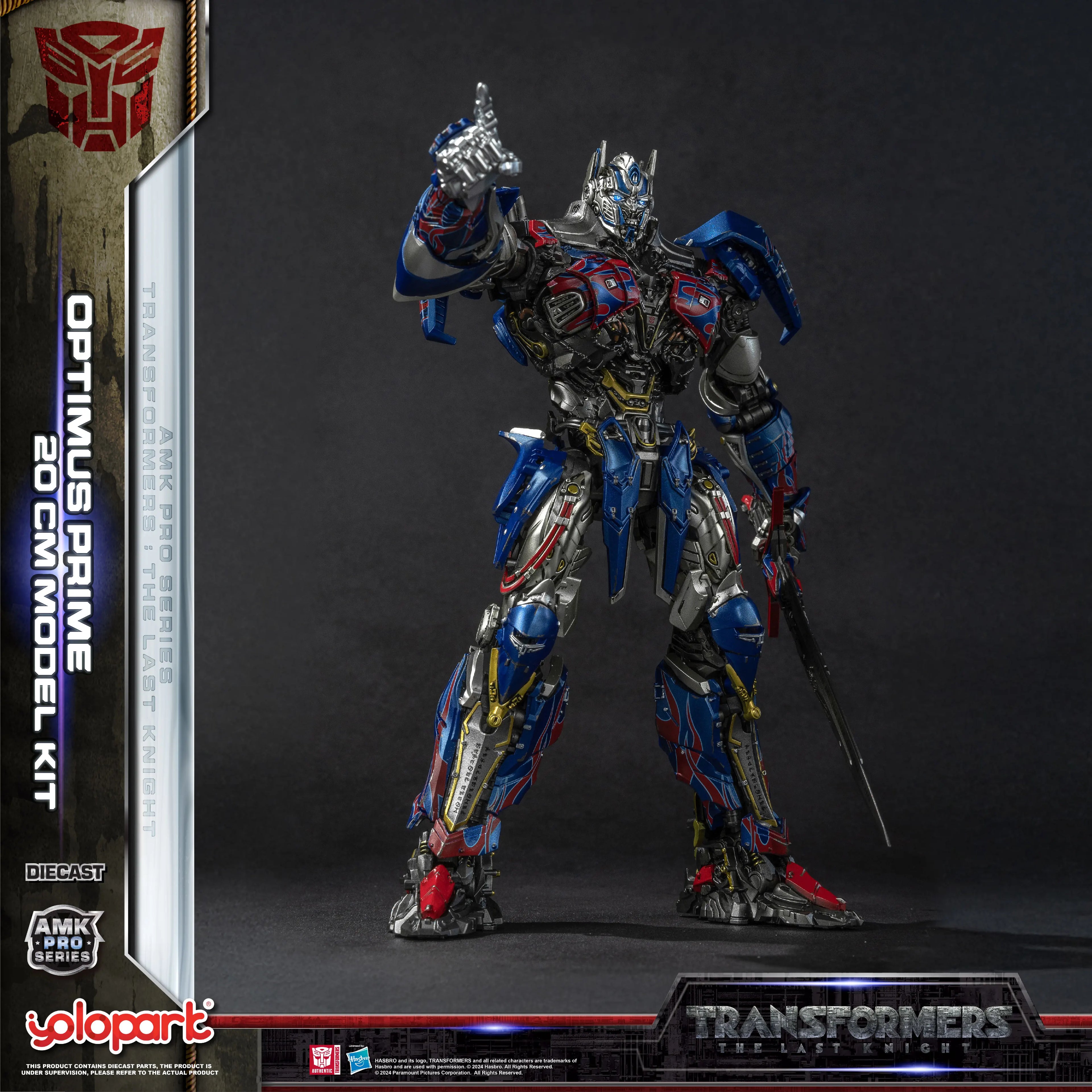 YOLOPARK Transformers Model: The Last Knight AMK PRO Series 20cm Optimus Prime Model Kit Action Figures Toy For Boy Men