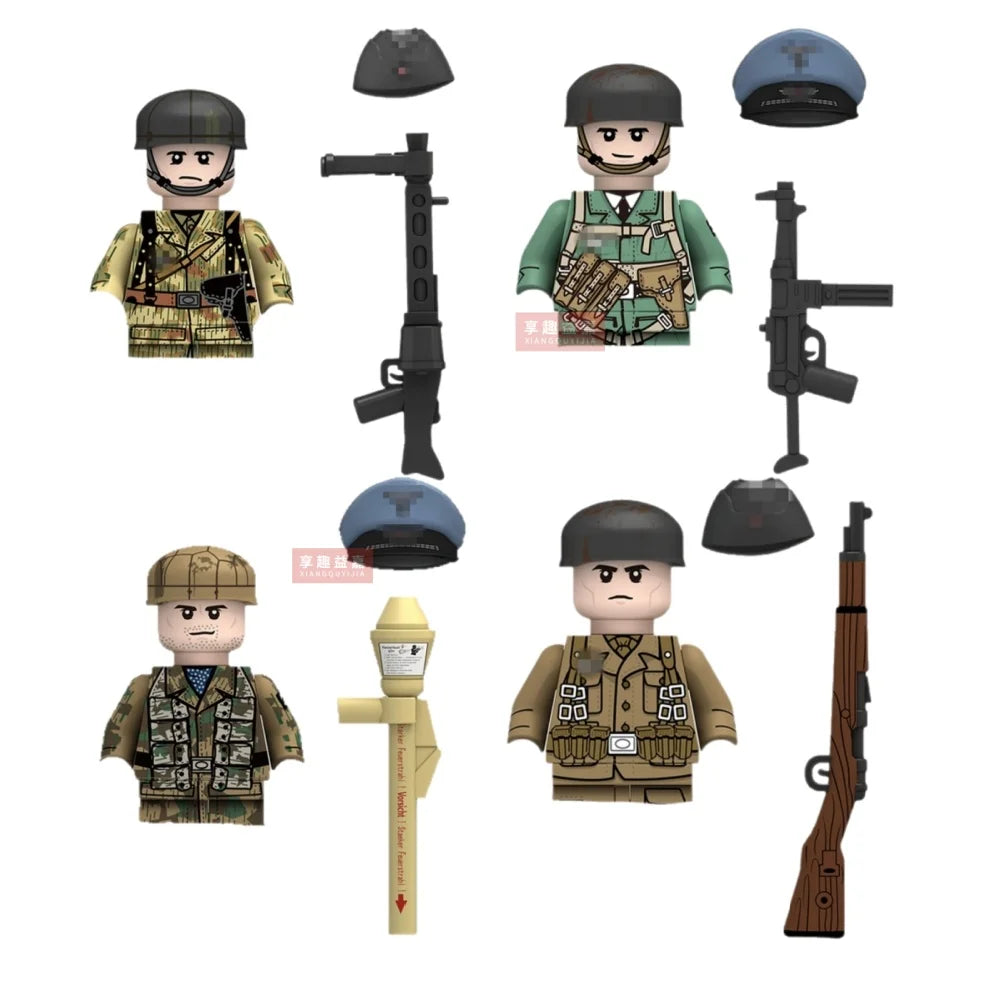 Boy Toys War II Army Soldiers Mini Military Weapons Model Small Particles Building Blocks Suits Childrens Birthday Gifts