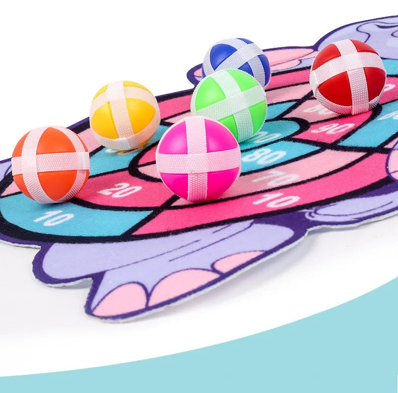 Child Montessori Toys for Kids Cartoon Animal Dart Board Sticky Ball Family Interactive Educational Toys Baby