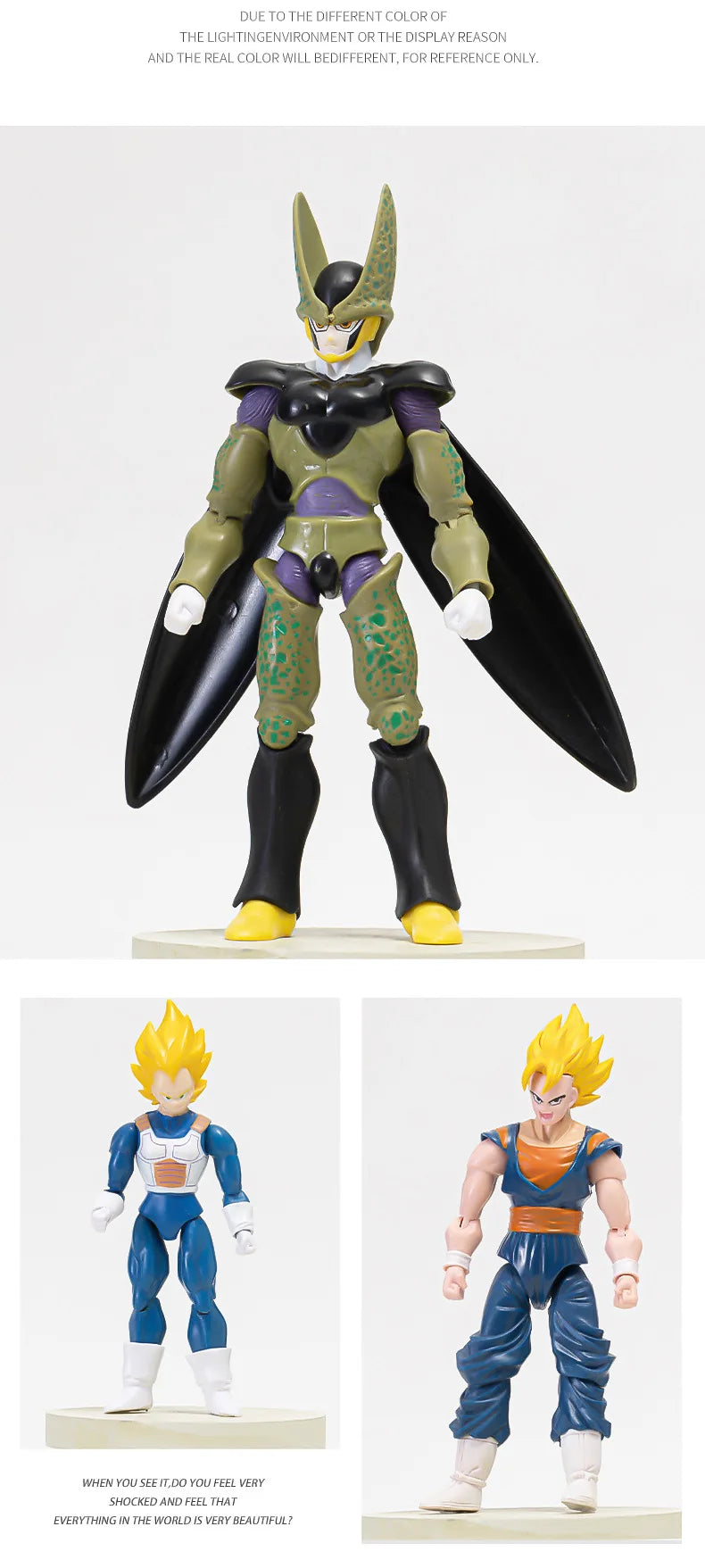 Anime Dragon Ball Z Action Figures Set-Son Goku Son Gohan Vegeta Frieza-Collectible Assembly Model Toys Boys Festival Gifts
