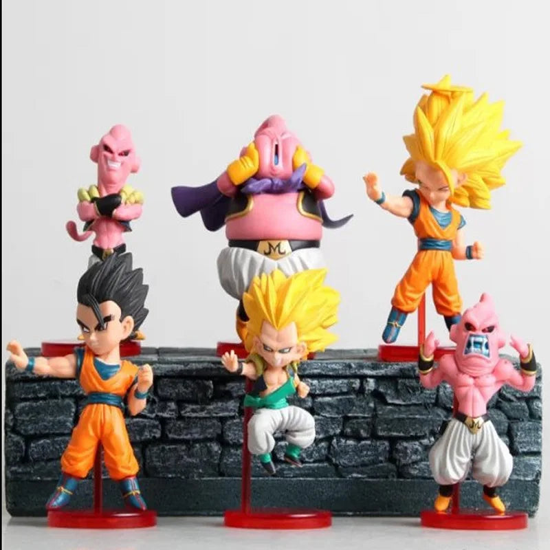 Dragon Ball Z Super Saiyan Son Goku Anime Figure Son Gohan Vegeta Broly Piccolo Majin Buu Set Action Figurine Model Gifts Toy