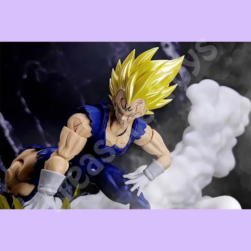 Black Hole & TK Dragon Ball Z SHF Super Saiyan SSJ Majin Vegeta Full Power Battle Damage Anime Action Figures Models Gifts Toys