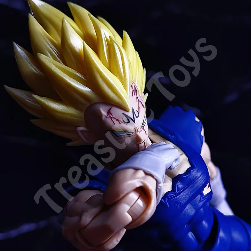 Black Hole & TK Dragon Ball Z SHF Super Saiyan SSJ Majin Vegeta Full Power Battle Damage Anime Action Figures Models Gifts Toys