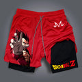Dragon Ball GOKU Vegeta Anime Printed Double Layer Shorts 2026 American Summer Men's and Women's Quick Dry Fashion Sports Shorts