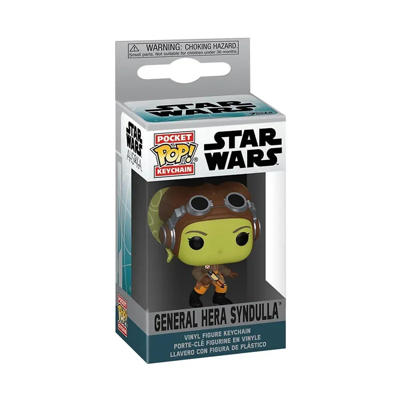 FUNKO Pop Star Wars Luke Skywalker Hera Sindula Asocapotan Laya IG-11 Chewbacca R2-D2 Darth Vader Assault Team Pocket Keychain