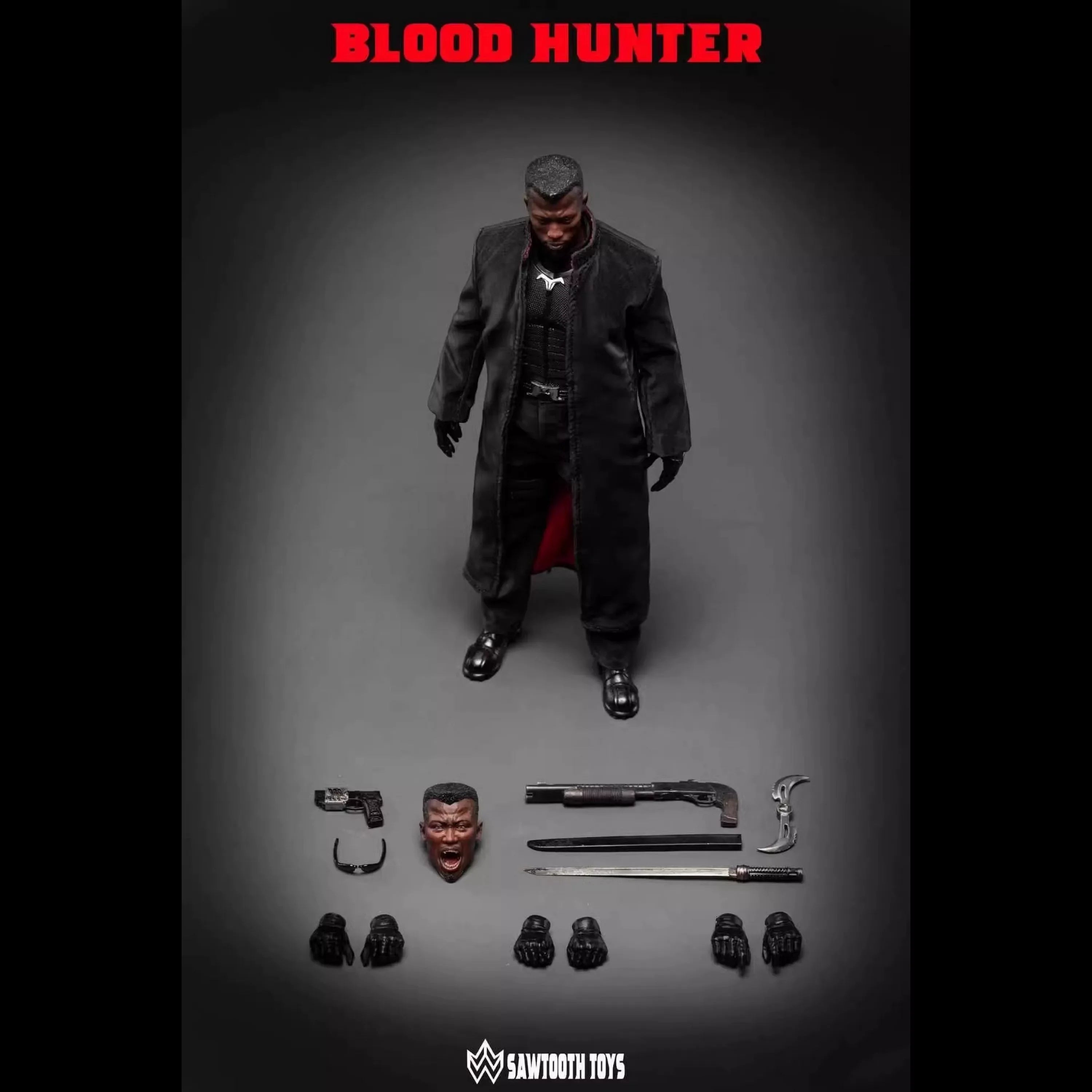 New Genuine Sawtooth Toys Action Figure Blood Hunter 1/12 Scale 6 Inch Collectible With Replaceable Heads Weapons Accessories