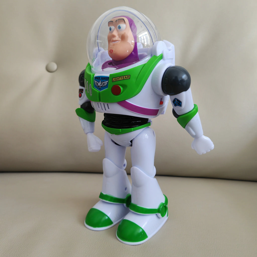 Disney Toy Story  Buzzlightyear Cartoon Figure Model Toys Pixar Electric Walking Light Robot Doll Action Doll Kids Birthday Gift