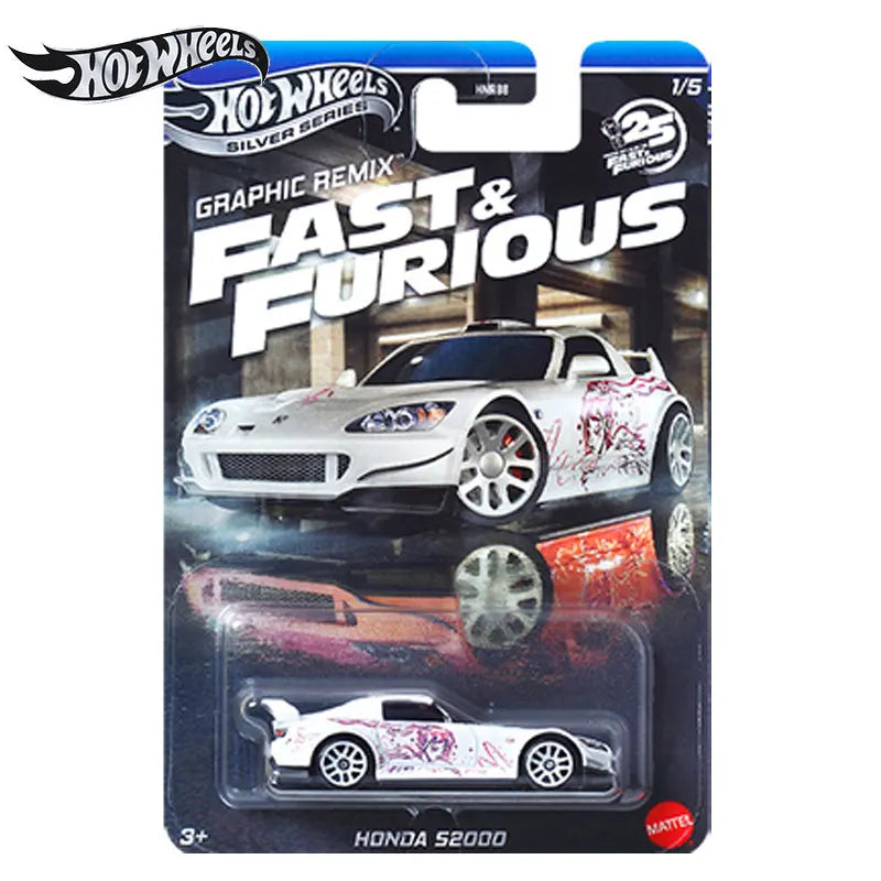 Mattel Hot Wheels Silver Series Fast & Furious 25th Themed Assorted 1/64 Die-Cast Cars - 2025 New Toy Vehicle Model