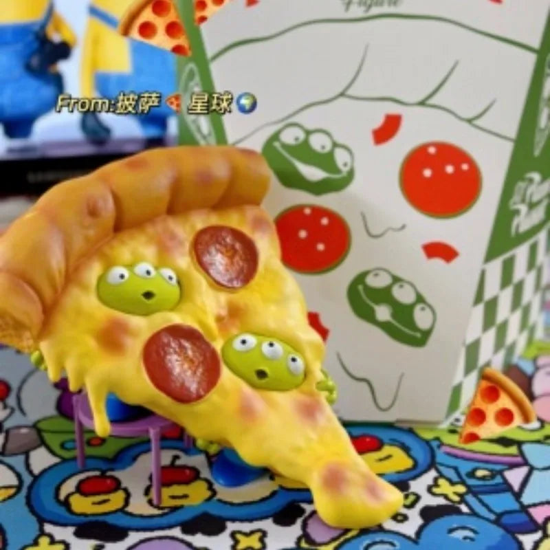 Disneys Cartoon Toy Story Alien Hamburger Statue Creative Three Eyes Alien Action Figure Fashion Brand Pvc Collection Model Gift