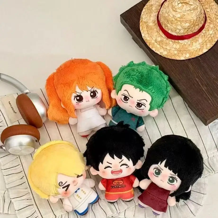 10cm Anime One Piece Luffy Roronoa Zoro Sanji Nami Ace Nico Robin Sabo Law Soft Pendant Doll Toy Fans Collection Gifts