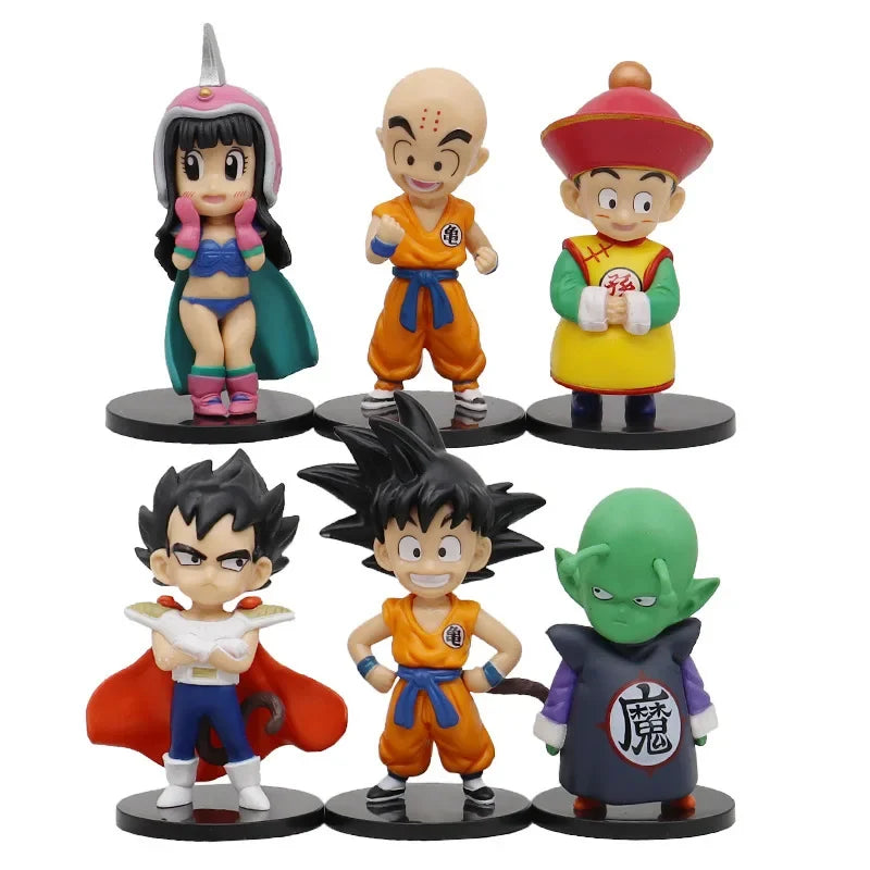 Anime Dragon Ball Son Goku Vegeta Kuririn Tien Shinhan Piccolo PVC Action Figure Set Statue Collection Model Kids Toys Doll Gift