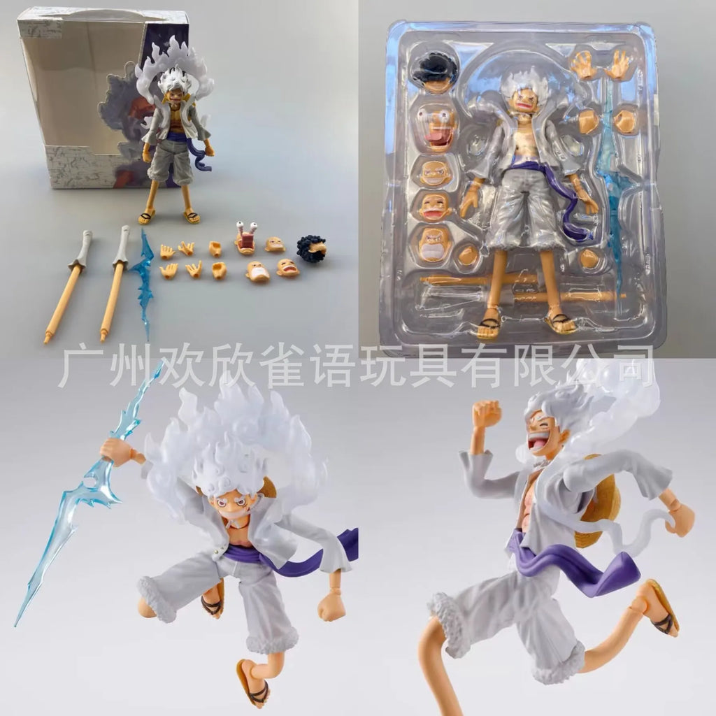 20CM One Piece Action Figures Anime Luffy Roronoa Zoro Ace Figure Movable Joints Collection Model Toys Birthday Gift