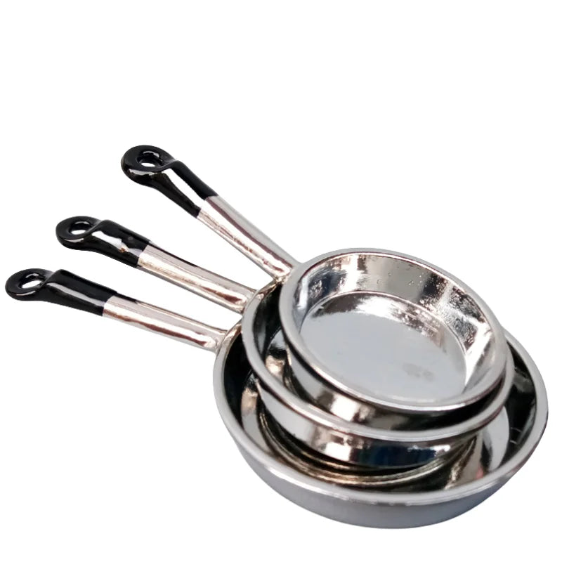 1/6 BJD Doll Ob11 Accessories Kitchenware Mini Wok Pans Pots Doll Furniture Mini Scene Decoration for Barbie Licca Blythe Doll